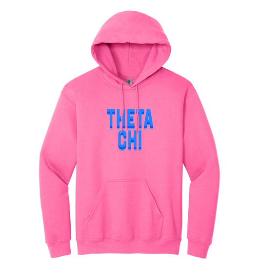 Printed Blue Tone Letter Hoodie Design