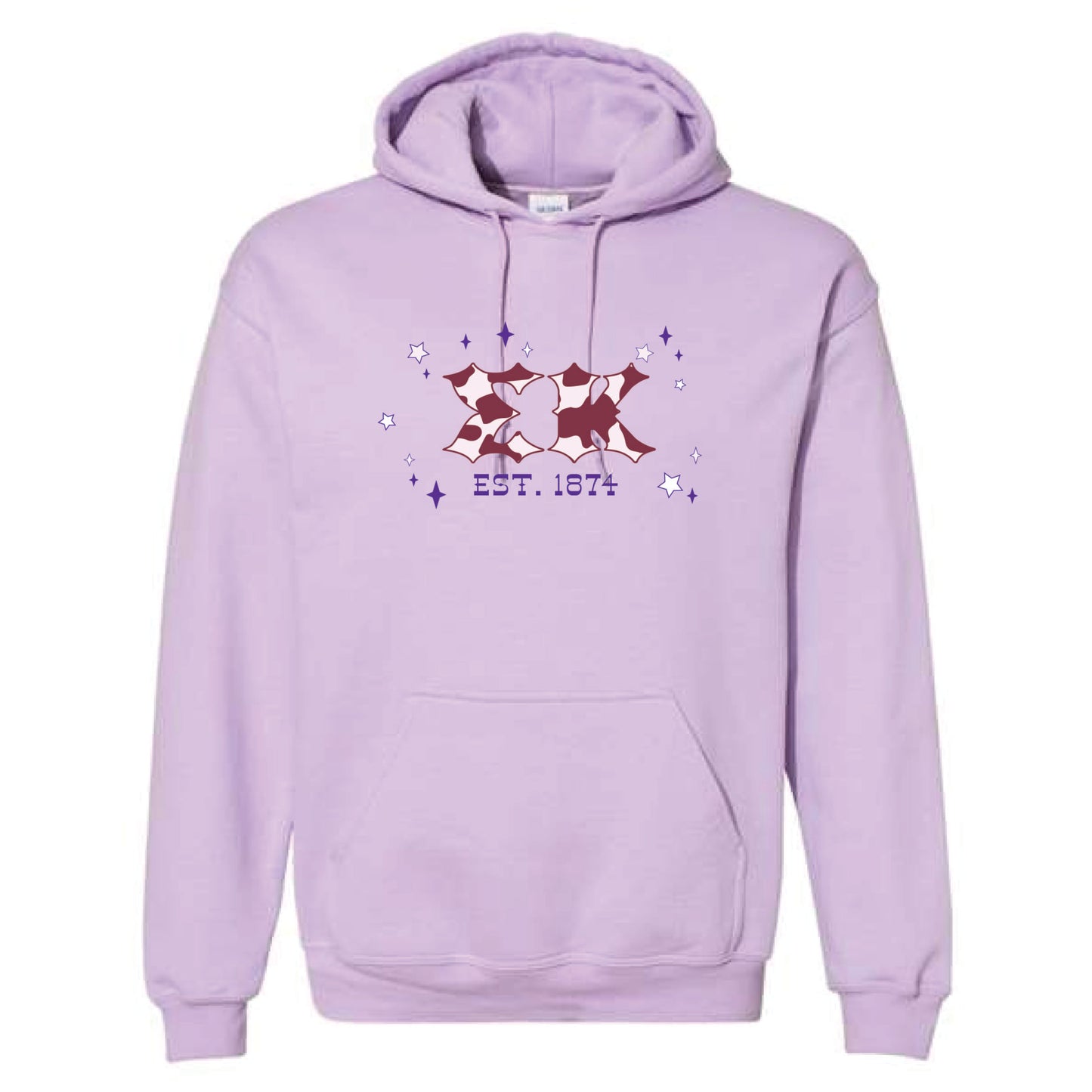 Printed Cow Cutout Hoodie Design