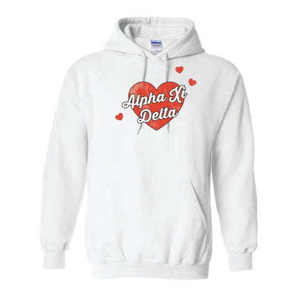 Printed Vintage Heart Hoodie Design