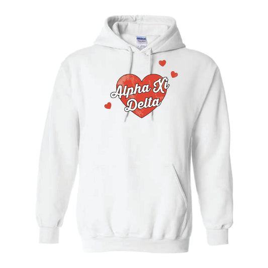 Printed Vintage Heart Hoodie Design