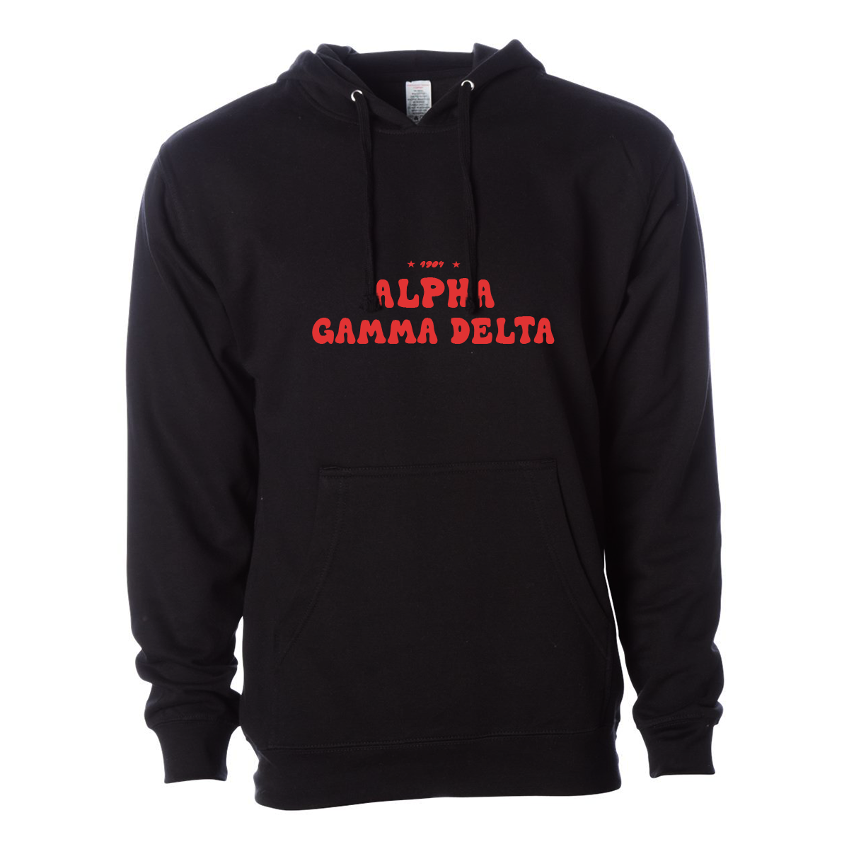 #Alpha Gamma Delta Hoodie, Bubble Print Design