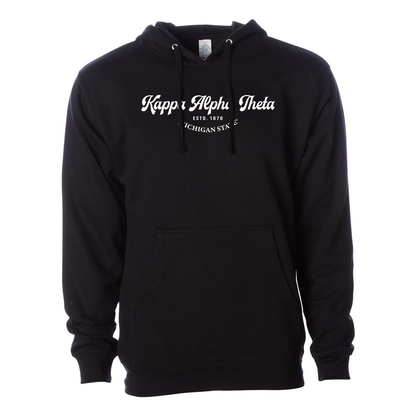 #Kappa Alpha Theta Hoodie, Elegant Print Design