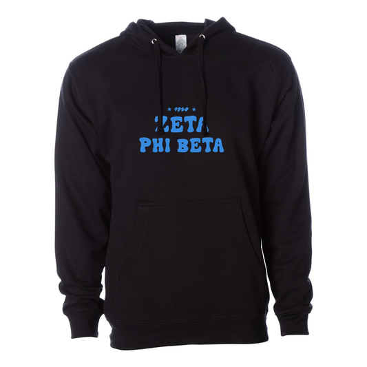 #Zeta Phi Beta Hoodie, Bubble Print Design