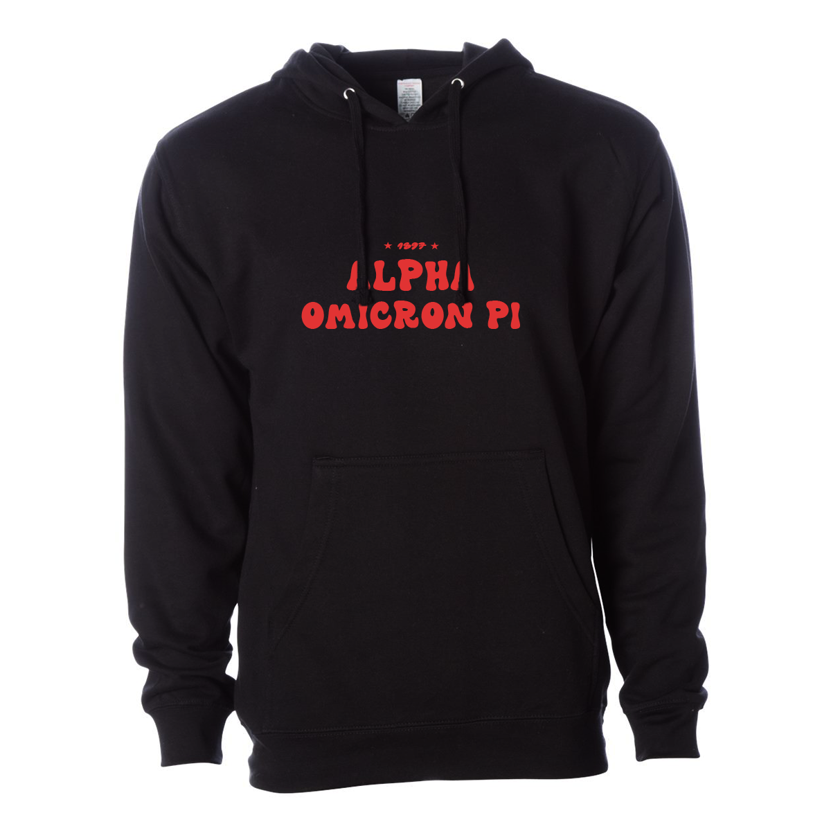 #Alpha Omicron Pi Hoodie, Bubble Print Design