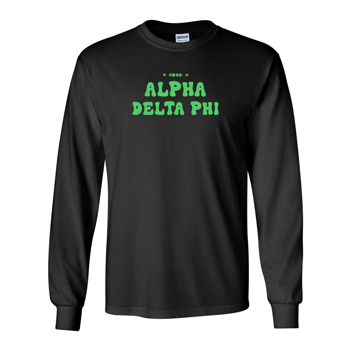 #Alpha Delta Phi Long-Sleeve Shirt, Bubble Print Design