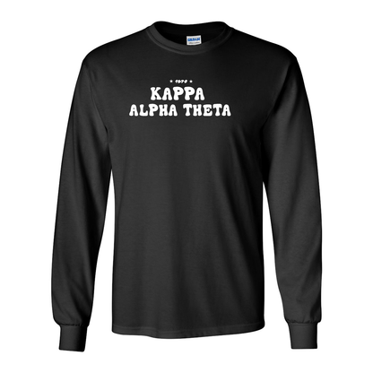 #Kappa Alpha Theta Long-Sleeve Shirt, Bubble Print Design