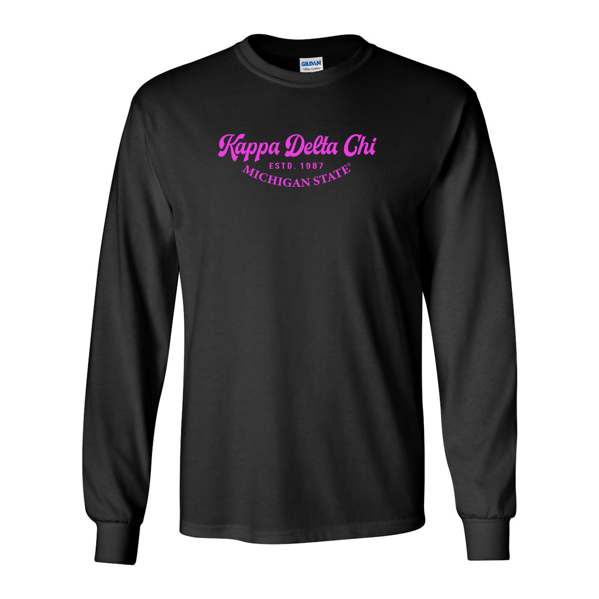 #Kappa Delta Chi Long-Sleeve Shirt, Elegant Print Design