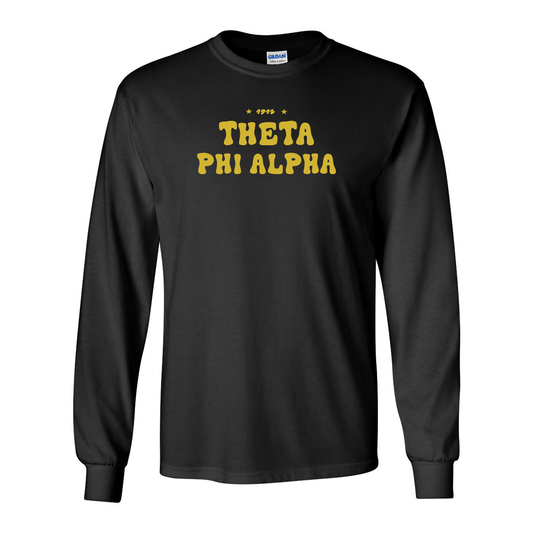 #Theta Phi Alpha Long-Sleeve Shirt, Bubble Print Design