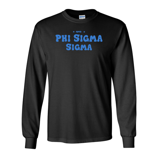 #Phi Sigma Sigma Long-Sleeve Shirt, Bubble Print Design