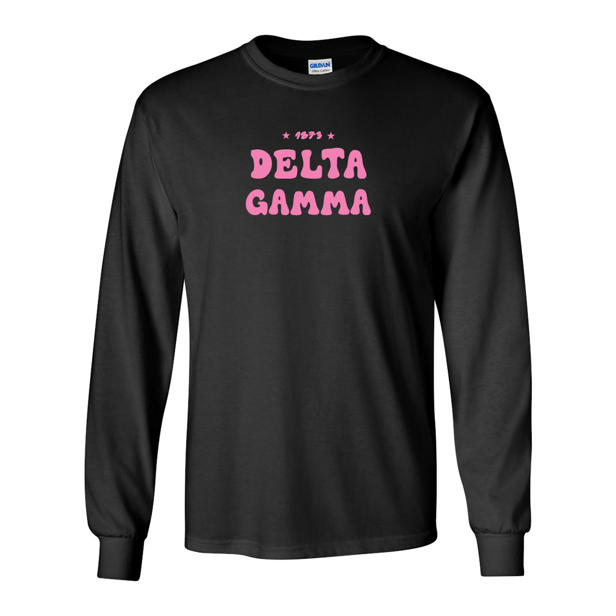 #Delta Gamma Long-Sleeve Shirt, Bubble Print Design