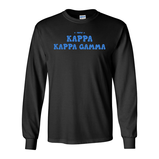 #Kappa Kappa Gamma Long-Sleeve Shirt, Bubble Print Design