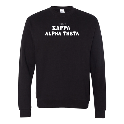 #Kappa Alpha Theta Crewneck Sweatshirt, Bubble Print Design