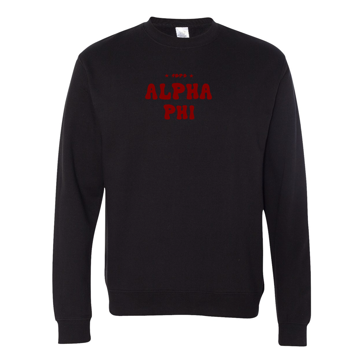 #Alpha Phi Crewneck Sweatshirt, Bubble Print Design