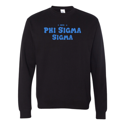 #Phi Sigma Sigma Crewneck Sweatshirt, Bubble Print Design