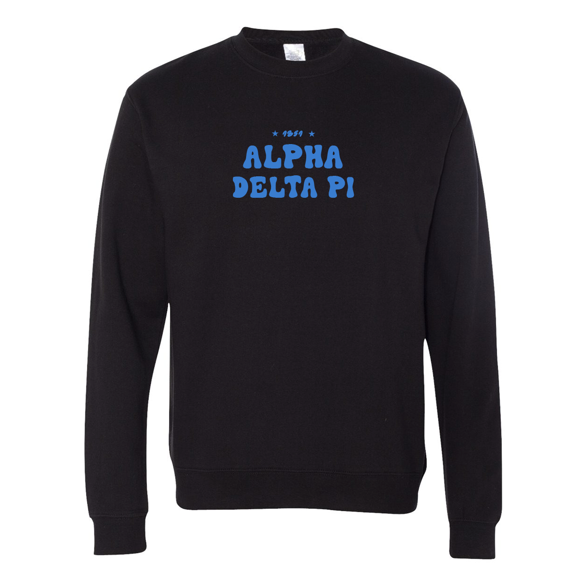 #Alpha Delta Pi Crewneck Sweatshirt, Bubble Print Design