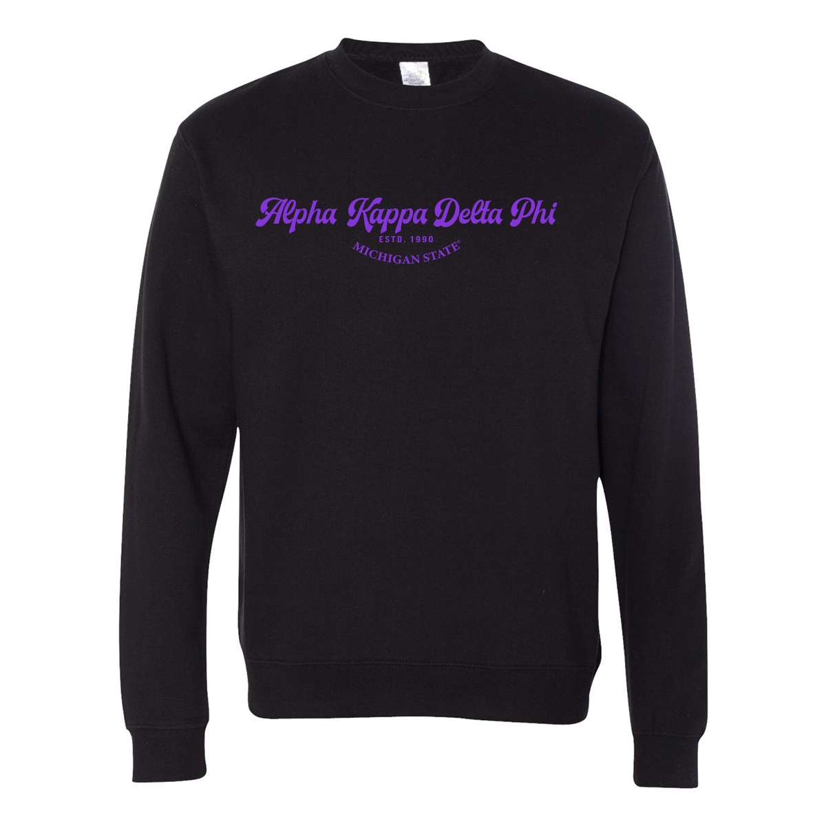 #Alpha Kappa Delta Phi Crewneck Sweatshirt, Elegant Print Design