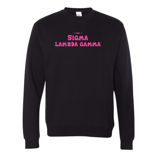 #Sigma Lambda Gamma Crewneck Sweatshirt, Bubble Print Design