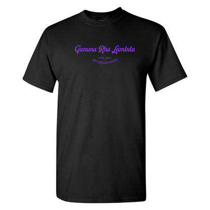 #Gamma Rho Lambda T-Shirt, Elegant Print Design