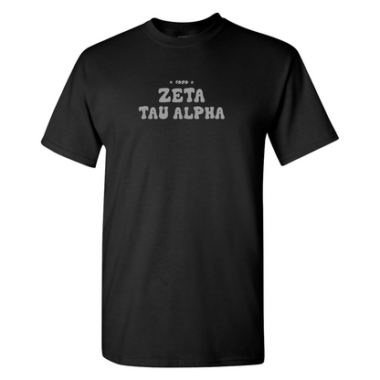 #Zeta Tau Alpha T-Shirt, Bubble Print Design