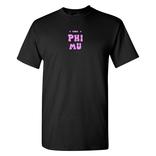 #Phi Mu T-Shirt, Bubble Print Design