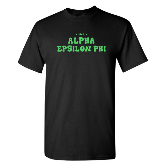 #Alpha Epsilon Phi T-Shirt, Bubble Print Design