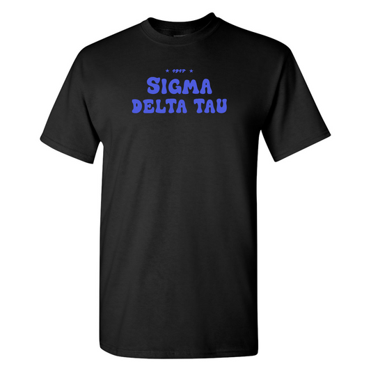 #Sigma Delta Tau T-Shirt, Bubble Print Design