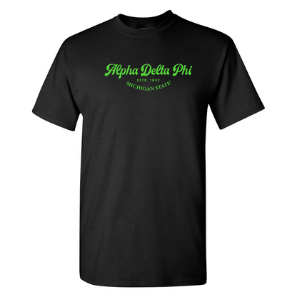 #Alpha Delta Phi T-Shirt, Elegant Print Design