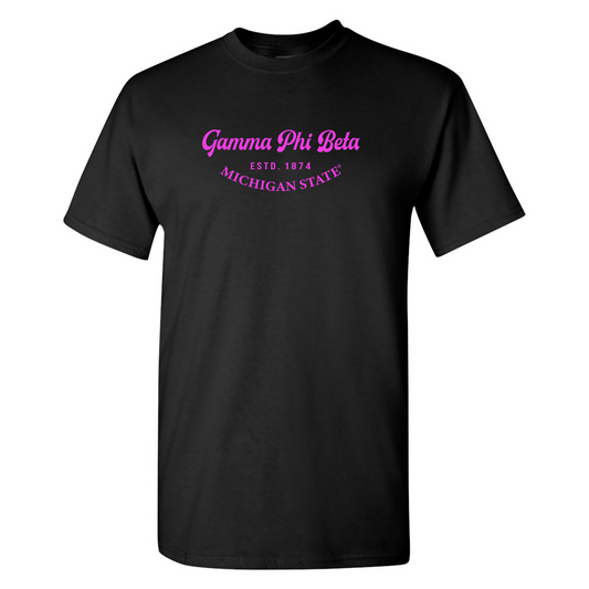 #Gamma Phi Beta T-Shirt, Elegant Print Design