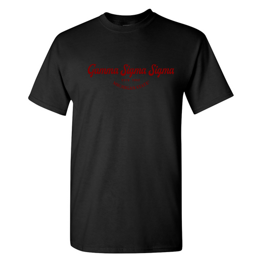 #Gamma Sigma Sigma T-Shirt, Elegant Print Design