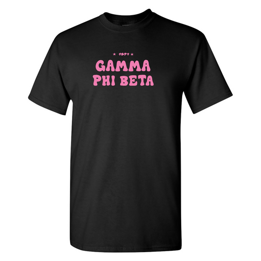 #Gamma Phi Beta T-Shirt, Bubble Print Design