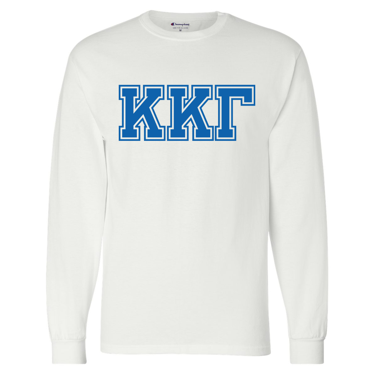 Champion® Greek Long-Sleeve Shirt, Printed Varsity Letters