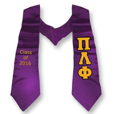 Pi Lambda Phi Graduation Stole with Twill Letters - TWILL