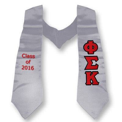 Phi Sigma Kappa Graduation Stole with Twill Letters - TWILL