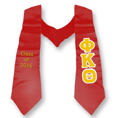 Phi Kappa Theta Graduation Stole with Twill Letters - TWILL