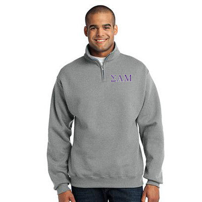 Sigma Alpha Mu Fraternity Embroidered Quarter-Zip Pullover – Something ...