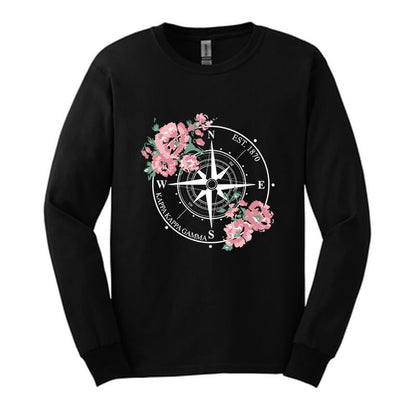 Printed Floral Compass Design - DTG