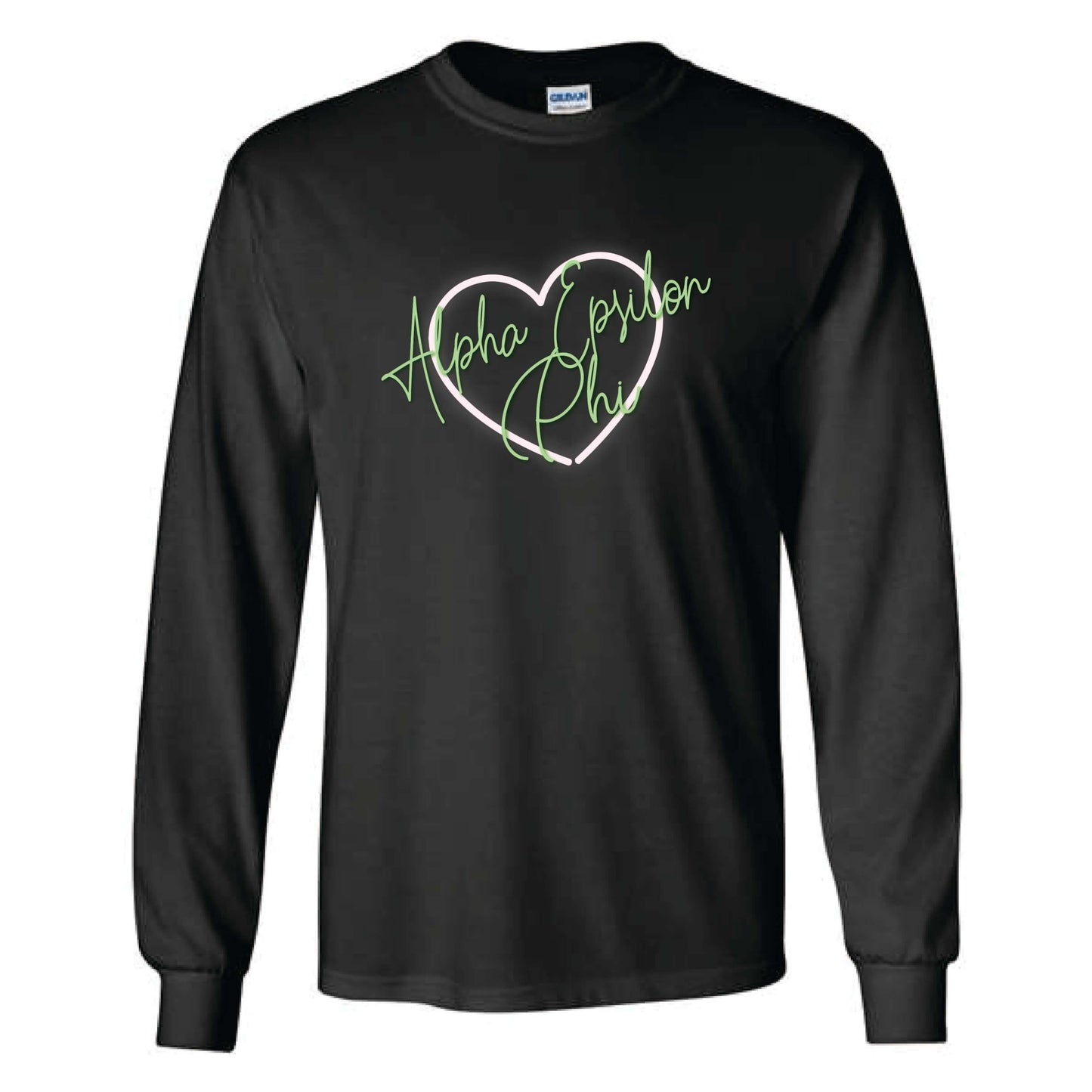 Printed Neon Heart Design - DTG