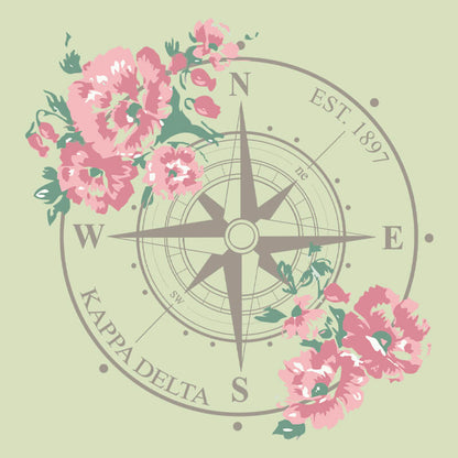 Printed Floral Compass Design - DTG