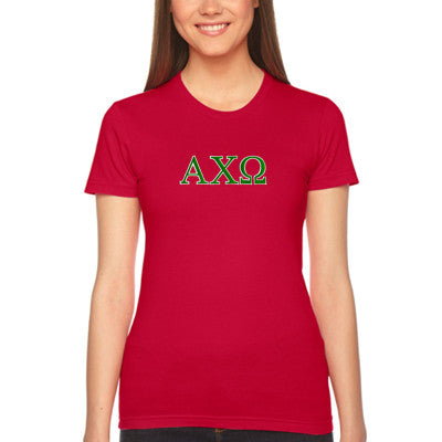 Alpha Chi Omega Embroidered Jersey Tee Gildan G640L EMB