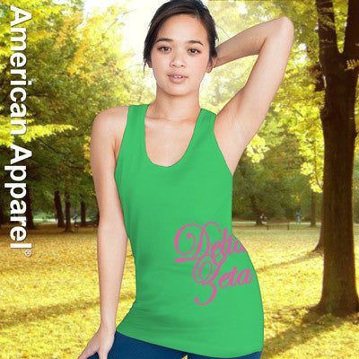 Delta Zeta Sorority Printed Tank Top - American Apparel 2408W - CAD