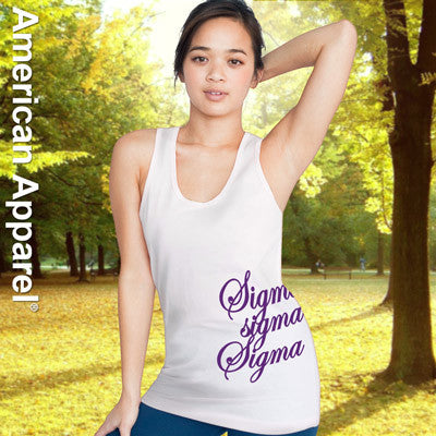 Sigma Sigma Sigma Sorority Printed Tank Top - American Apparel 2408W - CAD