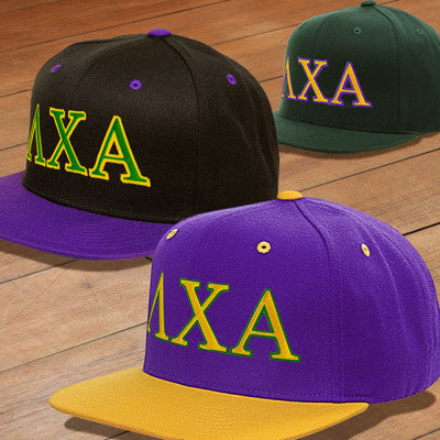 Lambda Chi Alpha Snapback Cap, 2-Color Greek Letters - 6089 - EMB