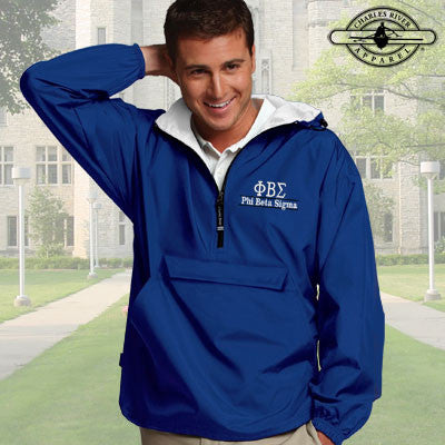 Phi Beta Sigma Embroidered Pullover Jacket Greek Clothing