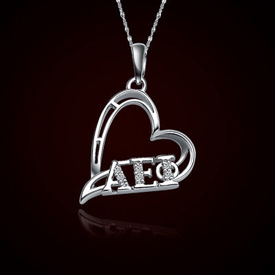 Alpha Epsilon Phi Sorority Heart Charm - GSTC-HeartCharm