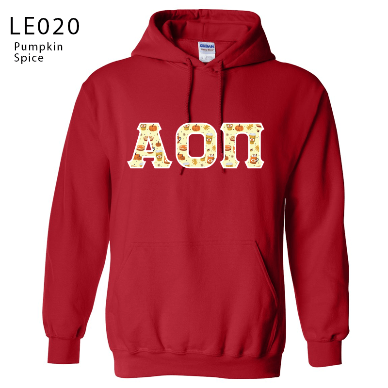 Greek Halloween Lettered Hooded Sweatshirt - G18500 - DIG