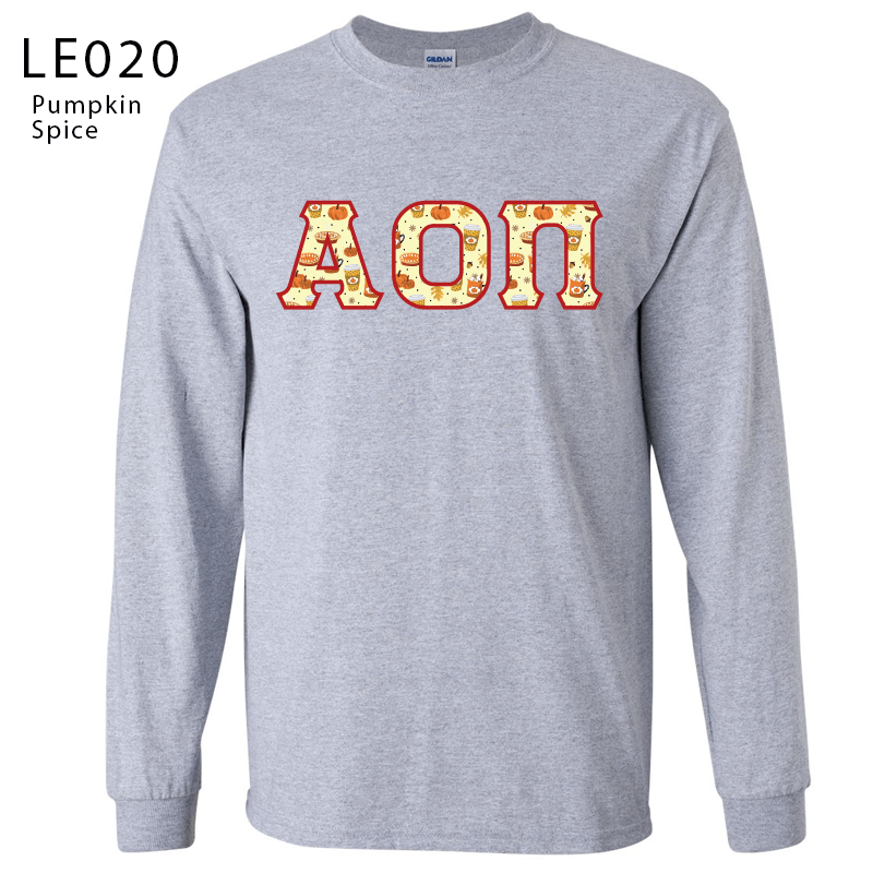 Greek Halloween Lettered Long-Sleeve Shirt - G2400 - DIG