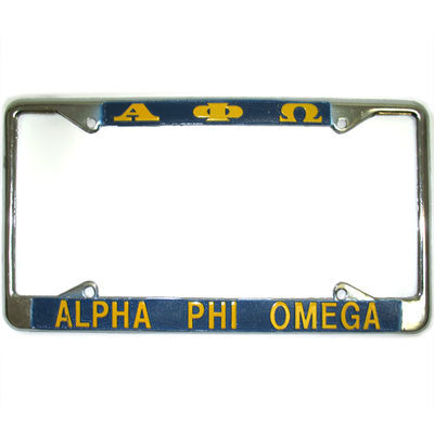 Alpha Phi Omega License Plate Frame Rah Rah Co. rrc