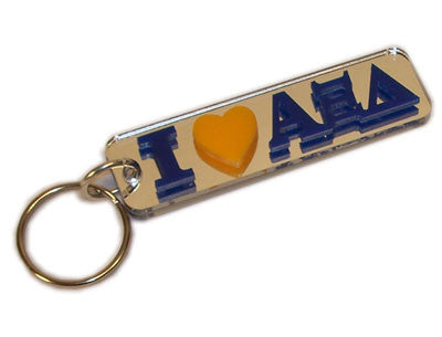 Alpha Xi Delta I Love Keychain - Craftique cqMHK