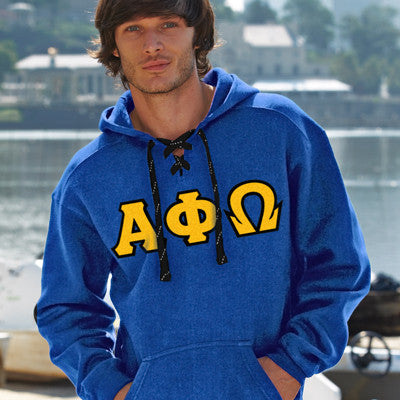 Alpha Phi Omega Fraternity Hockey Hoody Greek Clothing and Apparel