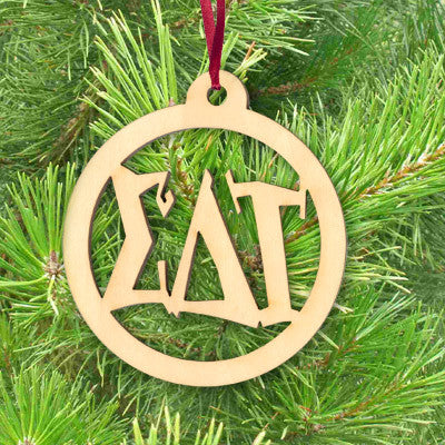 Personalized SORORITY or FRATERNITY LOGO Glass newest Ornament